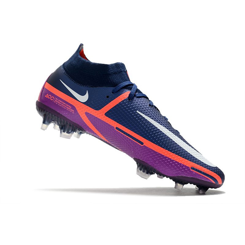 Nike Fotbollsskorna Phantom GT2 Dynamic Fit Elite FG UV – Navy Vit Lila för Herr 9 Billiga Fotbollsskor Nike Fotbollsskorna Phantom GT2 Dynamic Fit Elite FG UV – Navy Vit Lila 9