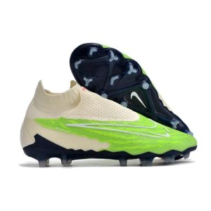 Nike Gripknit Phantom GX Elite DF FG Grön Vit för Herr Billiga Fotbollsskor Nike Gripknit Phantom GX Elite DF FG Grön Vit