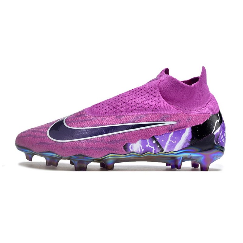 Nike Gripknit Phantom GX Elite DF FG Lila Svart för Herr 4 Billiga Fotbollsskor Nike Gripknit Phantom GX Elite DF FG Lila Svart 4
