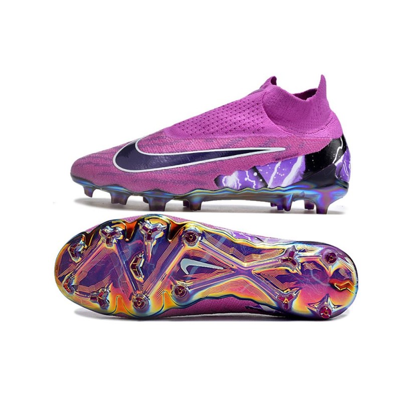 Nike Gripknit Phantom GX Elite DF FG Lila Svart för Herr 5 Billiga Fotbollsskor Nike Gripknit Phantom GX Elite DF FG Lila Svart 5