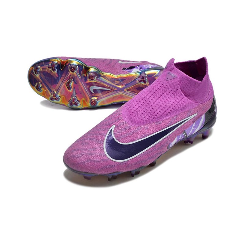 Nike Gripknit Phantom GX Elite DF FG Lila Svart för Herr 7 Billiga Fotbollsskor Nike Gripknit Phantom GX Elite DF FG Lila Svart 7