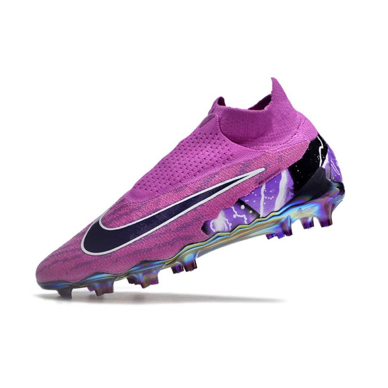 Nike Gripknit Phantom GX Elite DF FG Lila Svart för Herr 8 Billiga Fotbollsskor Nike Gripknit Phantom GX Elite DF FG Lila Svart 8