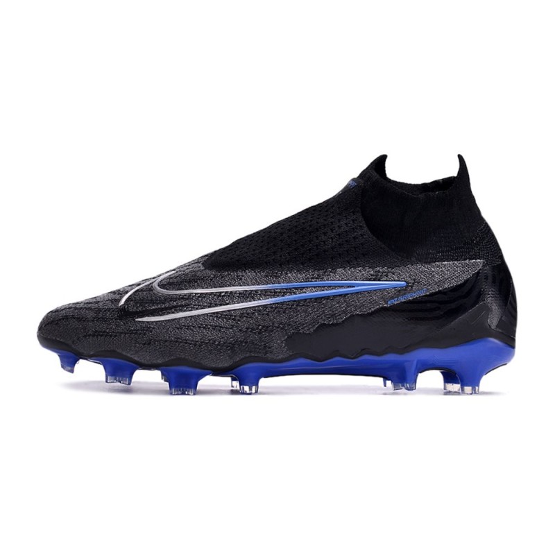 Nike Gripknit Phantom GX Elite DF FG Svart Blå för Herr 4 Billiga Fotbollsskor Nike Gripknit Phantom GX Elite DF FG Svart Blå 4