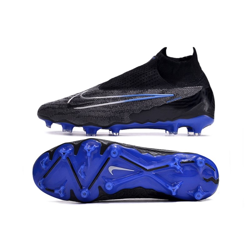 Nike Gripknit Phantom GX Elite DF FG Svart Blå för Herr 5 Billiga Fotbollsskor Nike Gripknit Phantom GX Elite DF FG Svart Blå 5