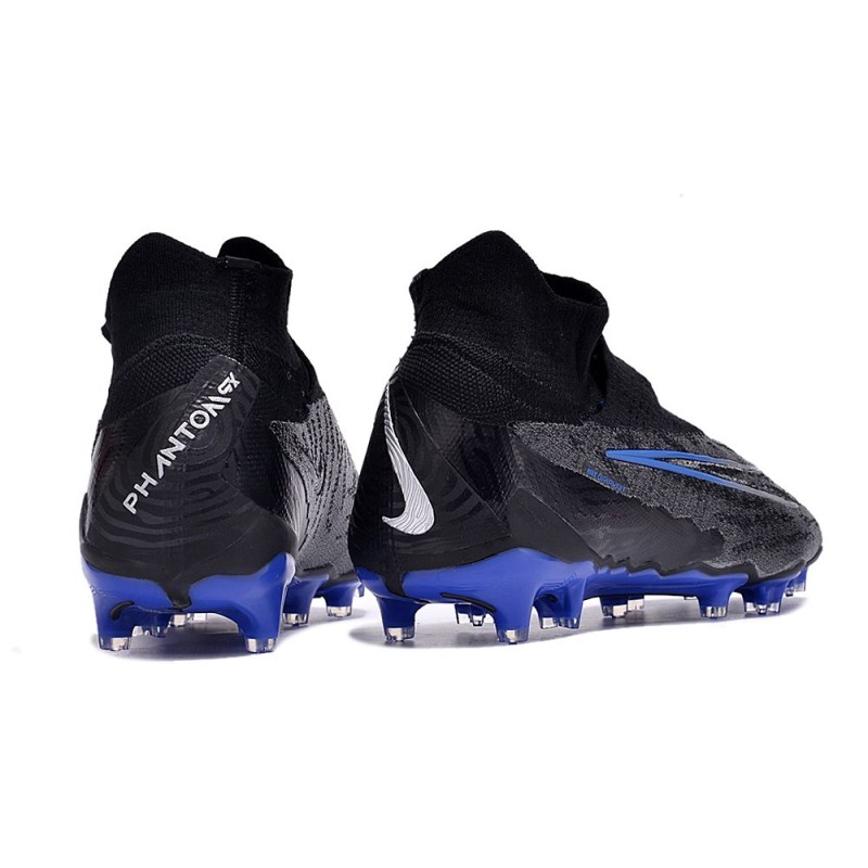 Nike Gripknit Phantom GX Elite DF FG Svart Blå för Herr 6 Billiga Fotbollsskor Nike Gripknit Phantom GX Elite DF FG Svart Blå 6