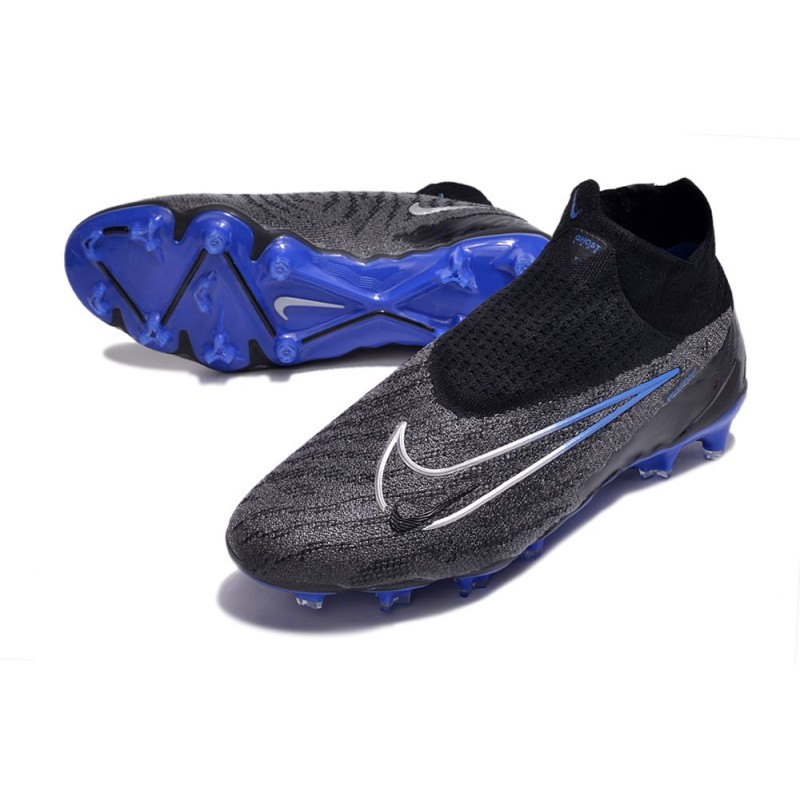Nike Gripknit Phantom GX Elite DF FG Svart Blå för Herr 7 Billiga Fotbollsskor Nike Gripknit Phantom GX Elite DF FG Svart Blå 7