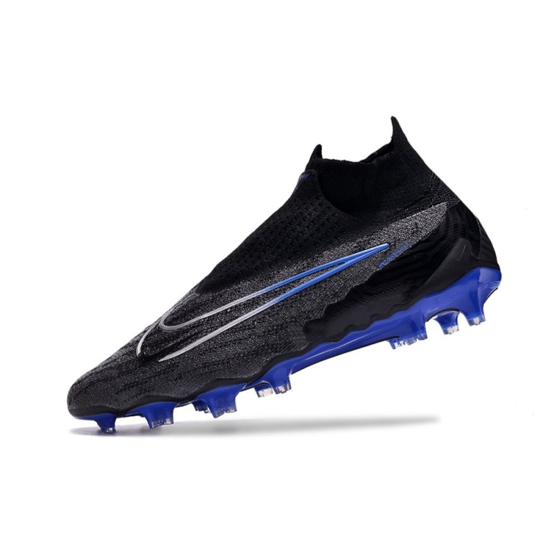 Nike Gripknit Phantom GX Elite DF FG Svart Blå för Herr 8 Billiga Fotbollsskor Nike Gripknit Phantom GX Elite DF FG Svart Blå 8