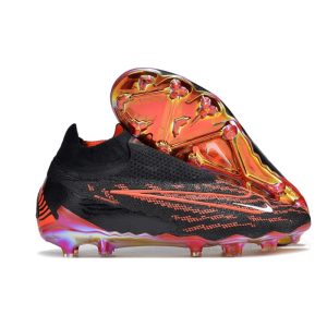 Nike Gripknit Phantom GX Elite DF FG Svart Röd för Herr Billiga Fotbollsskor Nike Gripknit Phantom GX Elite DF FG Svart Röd