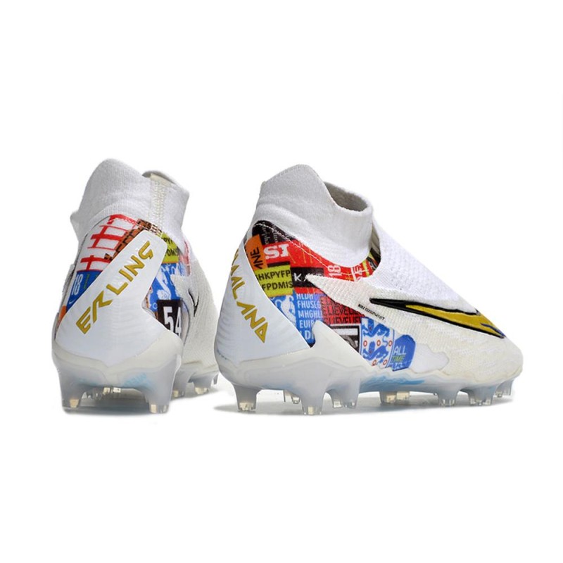 Nike Gripknit Phantom GX Elite DF FG Vit Guld för Herr 6 Billiga Fotbollsskor Nike Gripknit Phantom GX Elite DF FG Vit Guld 6