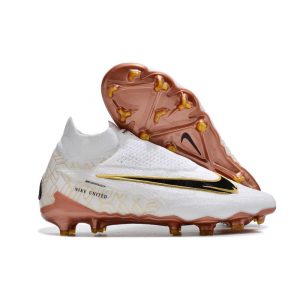 Nike Gripknit Phantom GX Elite DF FG Vit Guld för Herr Billiga Fotbollsskor Nike Gripknit Phantom GX Elite DF FG Vit Guld