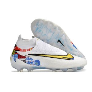 Nike Gripknit Phantom GX Elite DF FG Vit Guld för Herr Billiga Fotbollsskor Nike Gripknit Phantom GX Elite DF FG Vit Guld