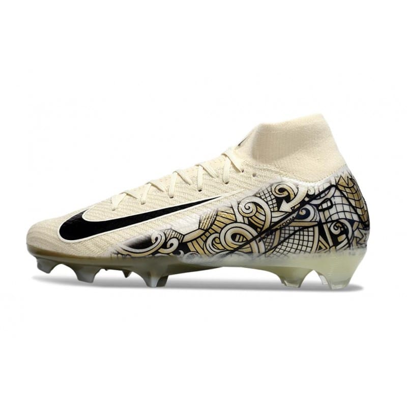 Nike Mercurial Superfly 10 Elite FG Beige Svart för Herr 4 Billiga Fotbollsskor Nike Mercurial Superfly 10 Elite FG Beige Svart 4