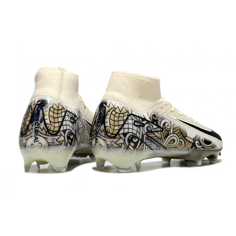 Nike Mercurial Superfly 10 Elite FG Beige Svart för Herr 6 Billiga Fotbollsskor Nike Mercurial Superfly 10 Elite FG Beige Svart 6