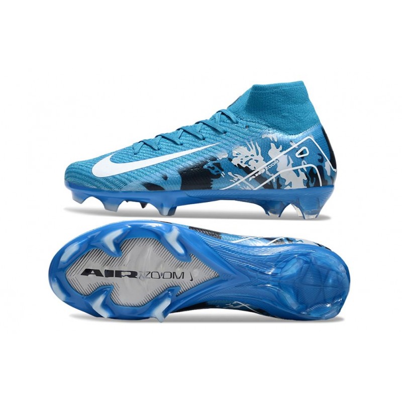 Nike Mercurial Superfly 10 Elite FG Blå Vit för Herr 5 Billiga Fotbollsskor Nike Mercurial Superfly 10 Elite FG Blå Vit 5