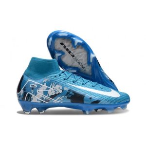 Nike Mercurial Superfly 10 Elite FG Blå Vit för Herr Billiga Fotbollsskor Nike Mercurial Superfly 10 Elite FG Blå Vit