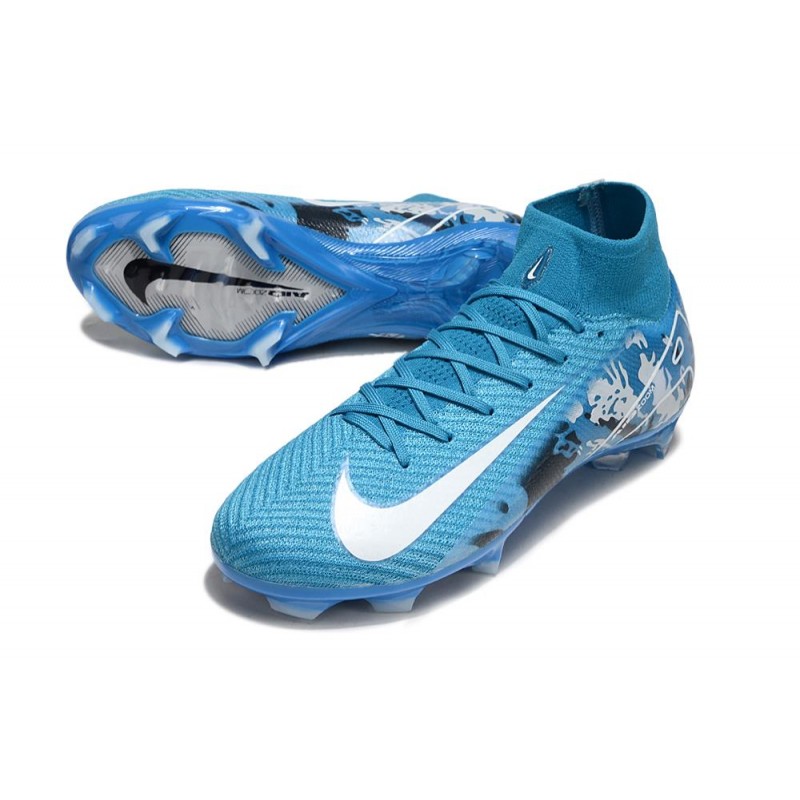 Nike Mercurial Superfly 10 Elite FG Blå Vit för Herr 7 Billiga Fotbollsskor Nike Mercurial Superfly 10 Elite FG Blå Vit 7