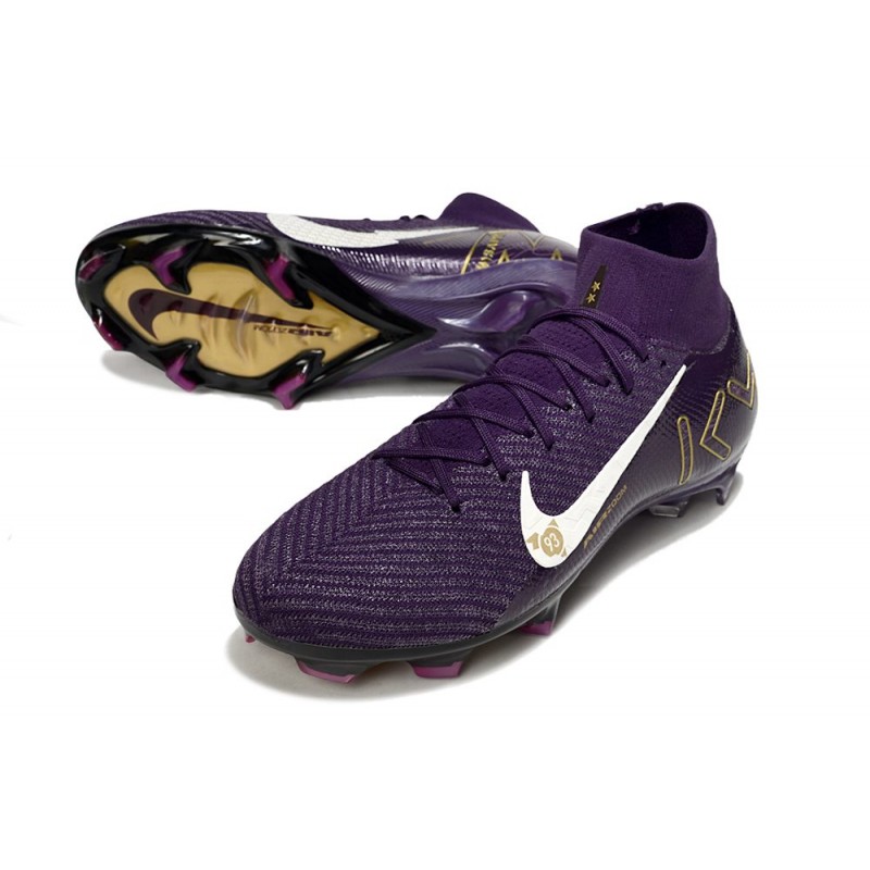 Nike Mercurial Superfly 10 Elite FG MBAPPE Lila Vit för Herr 7 Billiga Fotbollsskor Nike Mercurial Superfly 10 Elite FG MBAPPE Lila Vit 7
