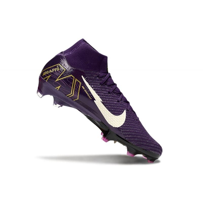 Nike Mercurial Superfly 10 Elite FG MBAPPE Lila Vit för Herr 9 Billiga Fotbollsskor Nike Mercurial Superfly 10 Elite FG MBAPPE Lila Vit 9