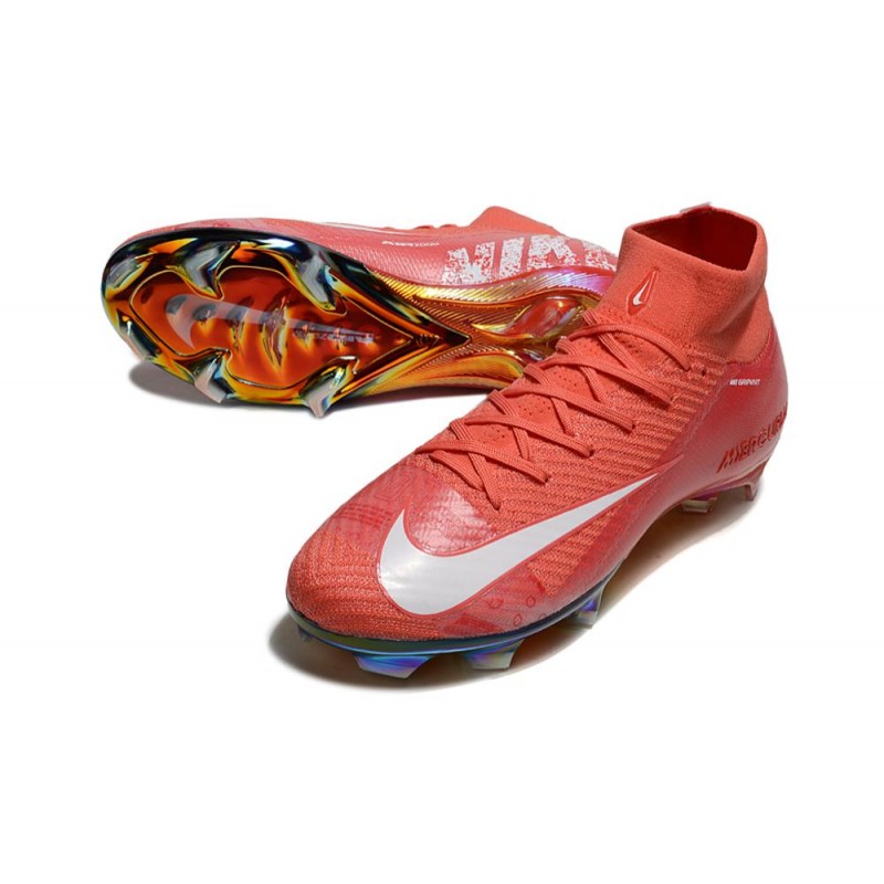 Nike Mercurial Superfly 10 Elite FG Röd Vit för Herr 7 Billiga Fotbollsskor Nike Mercurial Superfly 10 Elite FG Röd Vit 7