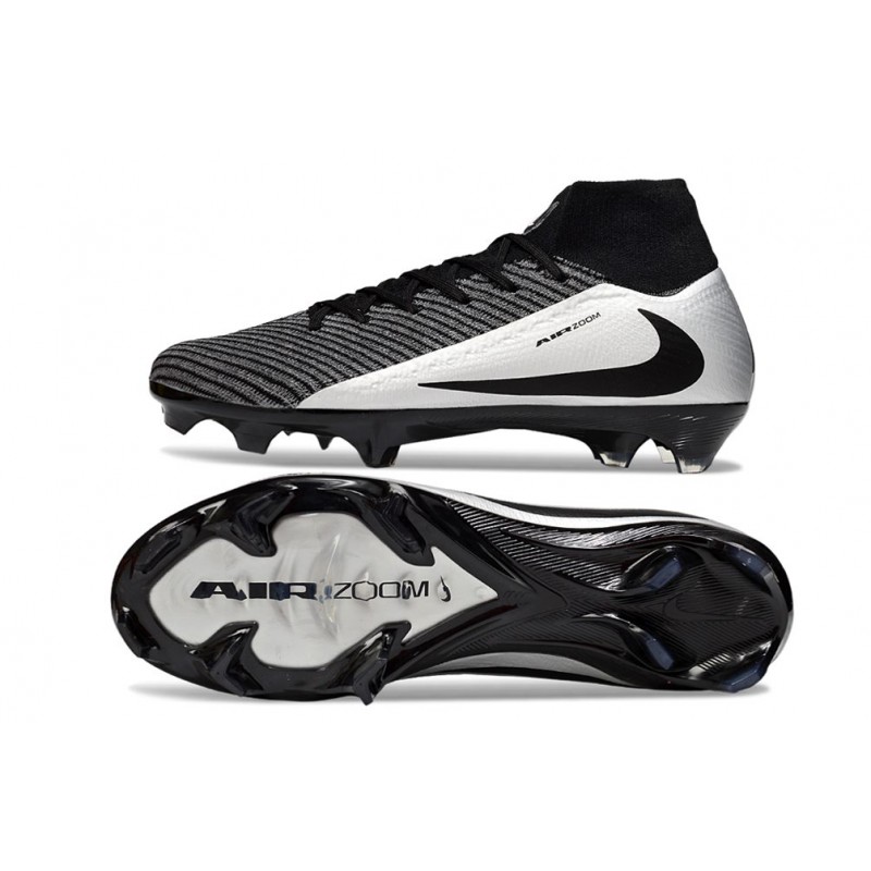 Nike Mercurial Superfly 10 Elite FG Svart Silver för Herr 5 Billiga Fotbollsskor Nike Mercurial Superfly 10 Elite FG Svart Silver 5
