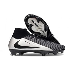 Nike Mercurial Superfly 10 Elite FG Svart Silver för Herr Billiga Fotbollsskor Nike Mercurial Superfly 10 Elite FG Svart Silver