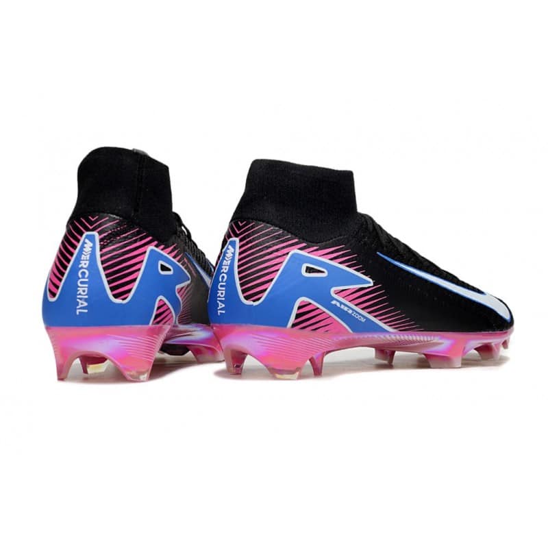 Nike Mercurial Superfly 10 Elite FG Svart Vit Rosa Blå för Herr 6 Billiga Fotbollsskor Nike Mercurial Superfly 10 Elite FG Svart Vit Rosa Blå 6