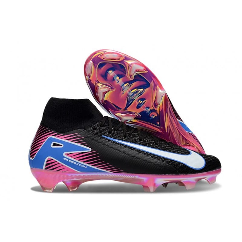 Nike Mercurial Superfly 10 Elite FG Svart Vit Rosa Blå för Herr 3 Billiga Fotbollsskor Nike Mercurial Superfly 10 Elite FG Svart Vit Rosa Blå 3