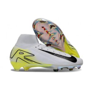 Nike Mercurial Superfly 10 Elite FG Vit Svart Gul för Herr Billiga Fotbollsskor Nike Mercurial Superfly 10 Elite FG Vit Svart Gul