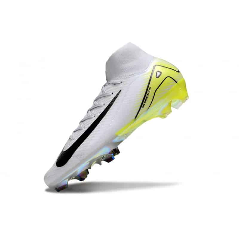 Nike Mercurial Superfly 10 Elite FG Vit Svart Gul för Herr 8 Billiga Fotbollsskor Nike Mercurial Superfly 10 Elite FG Vit Svart Gul 8