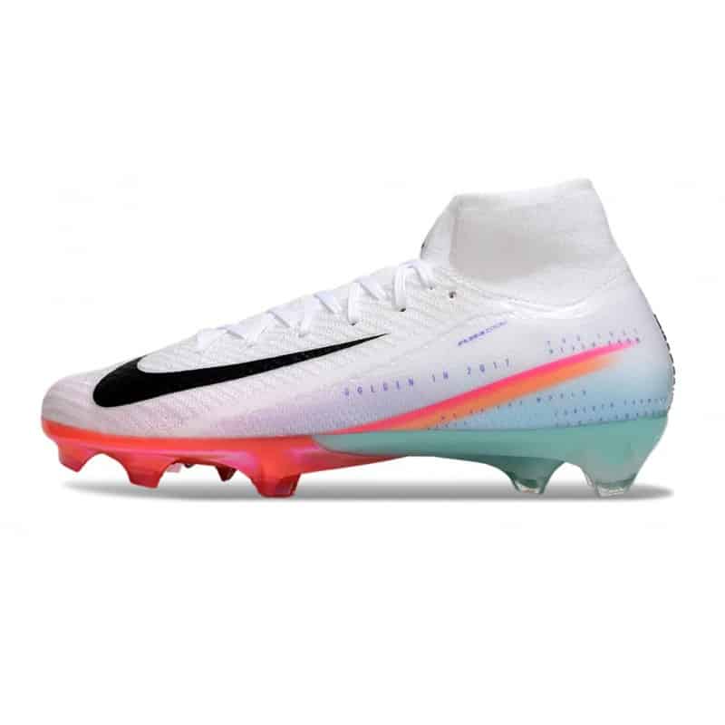 Nike Mercurial Superfly 10 Elite FG Vit Svart Orange för Herr 4 Billiga Fotbollsskor Nike Mercurial Superfly 10 Elite FG Vit Svart Orange 4