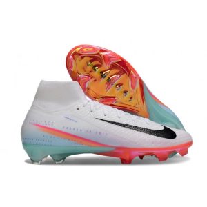 Nike Mercurial Superfly 10 Elite FG Vit Svart Orange för Herr Billiga Fotbollsskor Nike Mercurial Superfly 10 Elite FG Vit Svart Orange