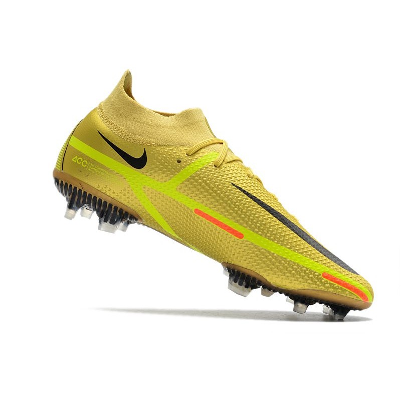 Nike Phantom GT2 DF Elite FG Herrar Gul för Herr 9 Billiga Fotbollsskor Nike Phantom GT2 DF Elite FG Herrar Gul 9