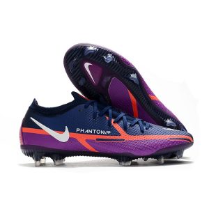 Nike Phantom GT2 Elite FG Fotbollsskor UV – Navy Vit Lila för Herr Billiga Fotbollsskor Nike Phantom GT2 Elite FG Fotbollsskor UV – Navy Vit Lila