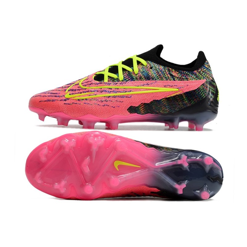 Nike Phantom GX Elite Gripknit FG Rosa Svart Gul för Herr 4 Billiga Fotbollsskor Nike Phantom GX Elite Gripknit FG Rosa Svart Gul 4