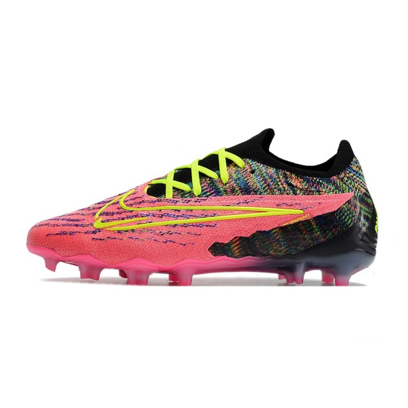 Nike Phantom GX Elite Gripknit FG Rosa Svart Gul för Herr 7 Billiga Fotbollsskor Nike Phantom GX Elite Gripknit FG Rosa Svart Gul 7