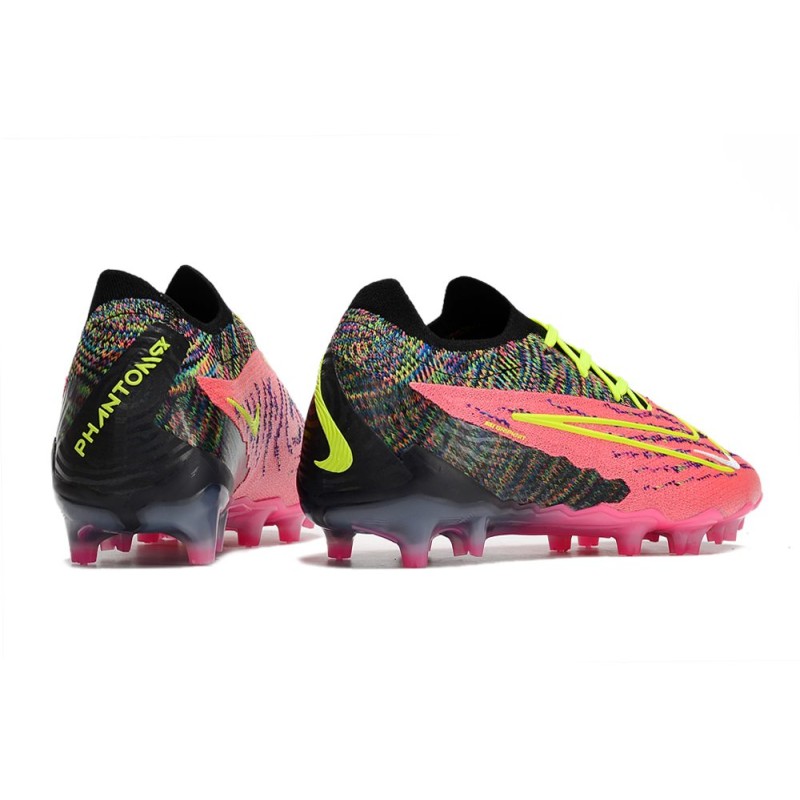 Nike Phantom GX Elite Gripknit FG Rosa Svart Gul för Herr 9 Billiga Fotbollsskor Nike Phantom GX Elite Gripknit FG Rosa Svart Gul 9