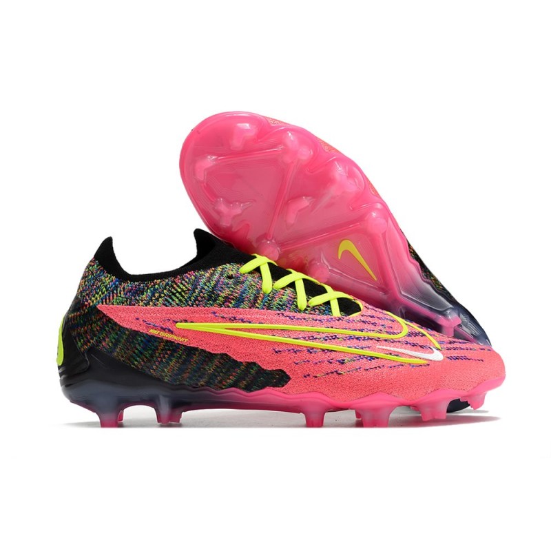 Nike Phantom GX Elite Gripknit FG Rosa Svart Gul för Herr 3 Billiga Fotbollsskor Nike Phantom GX Elite Gripknit FG Rosa Svart Gul 3