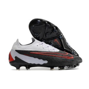 Nike Phantom GX Elite Gripknit FG Svart Grå Röd för Herr Billiga Fotbollsskor Nike Phantom GX Elite Gripknit FG Svart Grå Röd