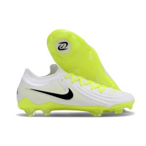 Nike Phantom GX II Elite FG Vit Svart Gul för Herr Billiga Fotbollsskor Nike Phantom GX II Elite FG Vit Svart Gul