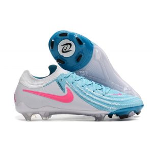 Nike Phantom Luna II Elite L FG Blå Vit Rosa för Herr Billiga Fotbollsskor Nike Phantom Luna II Elite L FG Blå Vit Rosa