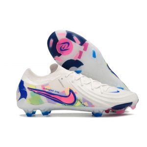 Nike Phantom Luna II Elite L FG Vit Rosa Blå för Herr Billiga Fotbollsskor Nike Phantom Luna II Elite L FG Vit Rosa Blå