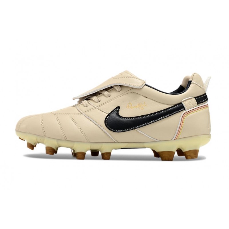 Nike Tiempo Legend 10 Elite FG Beige Svart för Herr 4 Billiga Fotbollsskor Nike Tiempo Legend 10 Elite FG Beige Svart 4