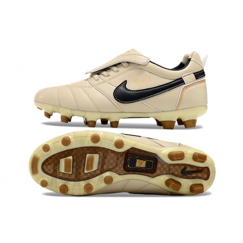Nike Tiempo Legend 10 Elite FG Beige Svart för Herr 5 Billiga Fotbollsskor Nike Tiempo Legend 10 Elite FG Beige Svart 5