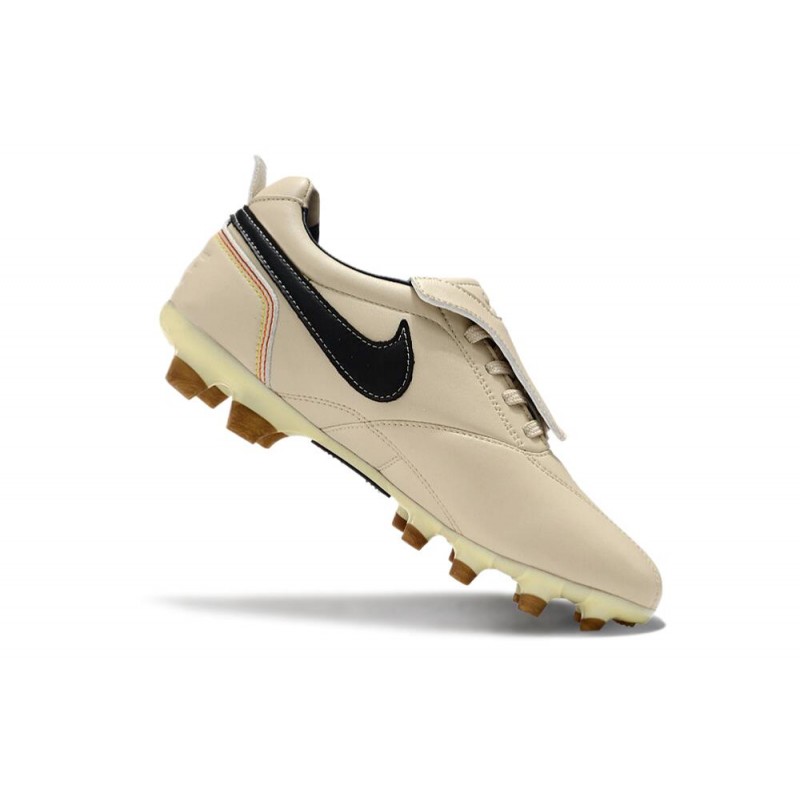 Nike Tiempo Legend 10 Elite FG Beige Svart för Herr 9 Billiga Fotbollsskor Nike Tiempo Legend 10 Elite FG Beige Svart 9