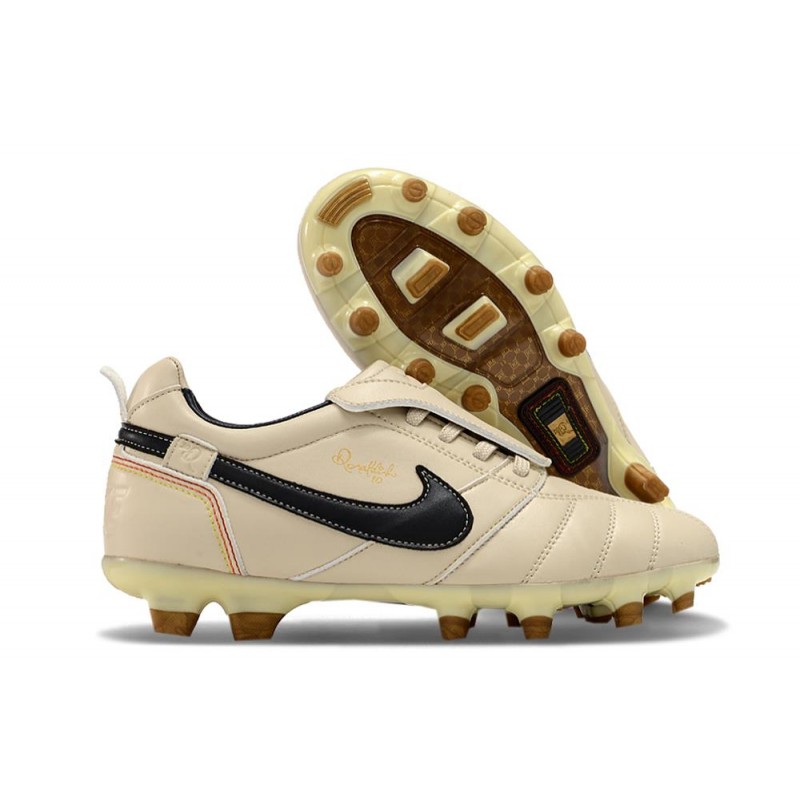Nike Tiempo Legend 10 Elite FG Beige Svart för Herr 3 Billiga Fotbollsskor Nike Tiempo Legend 10 Elite FG Beige Svart 3