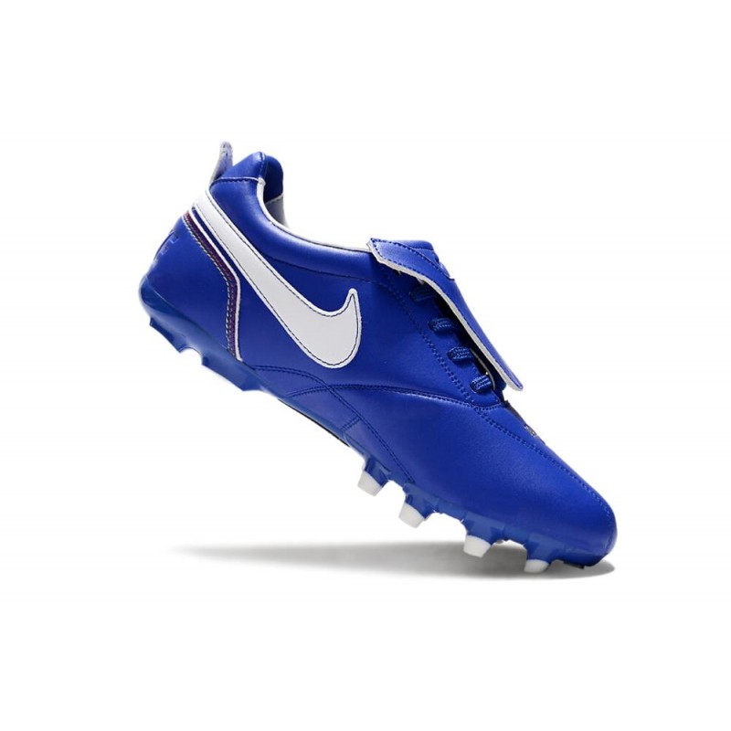 Nike Tiempo Legend 10 Elite FG Blå Vit för Herr 9 Billiga Fotbollsskor Nike Tiempo Legend 10 Elite FG Blå Vit 9