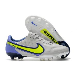 Nike Tiempo Legend 9 Elite FG Fotbollsskor Grå Gul Blå för Herr Billiga Fotbollsskor Nike Tiempo Legend 9 Elite FG Fotbollsskor Grå Gul Blå