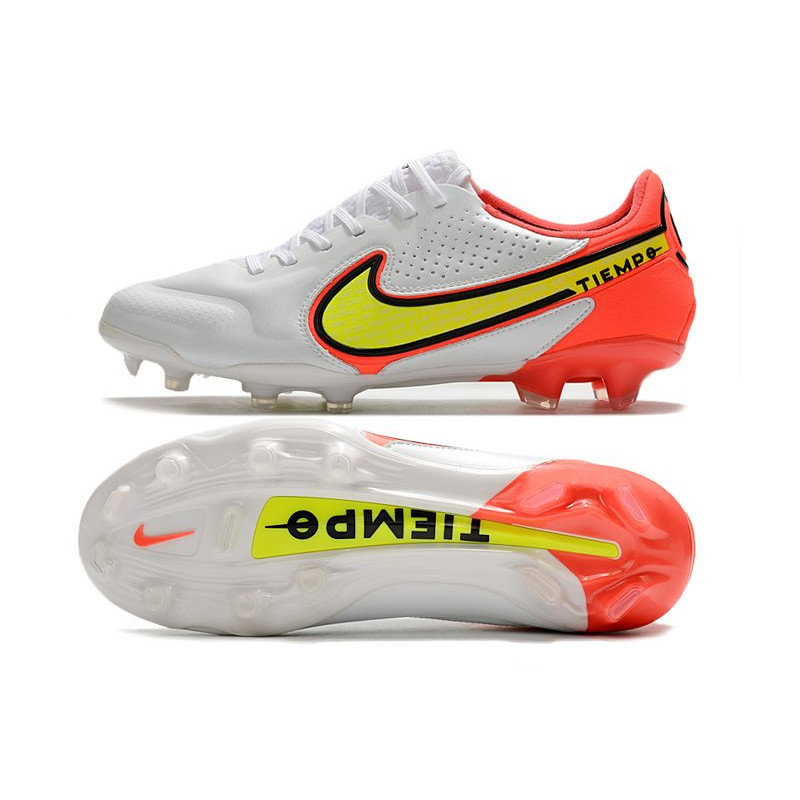 Nike Tiempo Legend 9 Elite FG Fotbollsskor Motivation – Vit Neon Röd för Herr 5 Billiga Fotbollsskor Nike Tiempo Legend 9 Elite FG Fotbollsskor Motivation – Vit Neon Röd 5