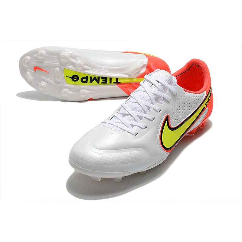 Nike Tiempo Legend 9 Elite FG Fotbollsskor Motivation – Vit Neon Röd för Herr 7 Billiga Fotbollsskor Nike Tiempo Legend 9 Elite FG Fotbollsskor Motivation – Vit Neon Röd 7