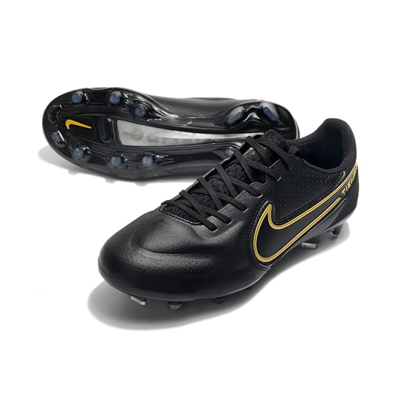 Nike Tiempo Legend 9 Elite FG Fotbollsskor Svart Guld för Herr 7 Billiga Fotbollsskor Nike Tiempo Legend 9 Elite FG Fotbollsskor Svart Guld 7
